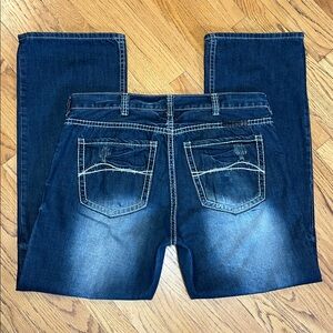 B. Tuff "Axle" Western Cowboy Jeans Relaxed Whipstitched Bootcut Men's W/40 L/34